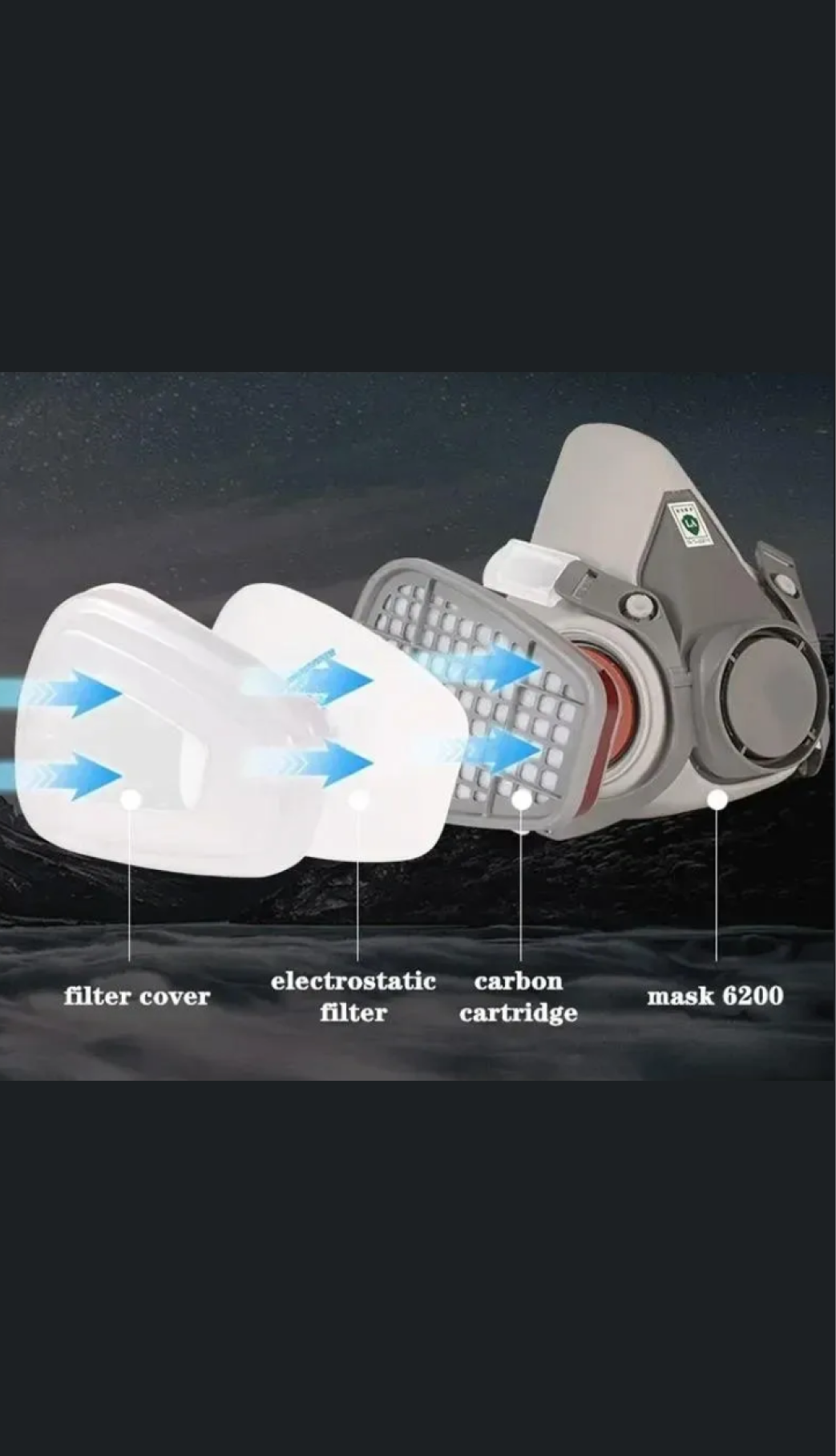 Half Face Respirator for Oxalic Acid Vaporisation
